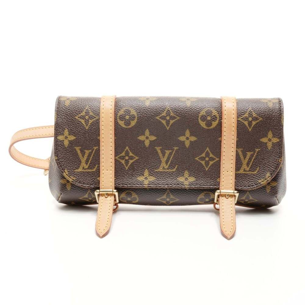 LOUIS VUITTON Authentic Brown Monogram Pochette Shoulder Bag